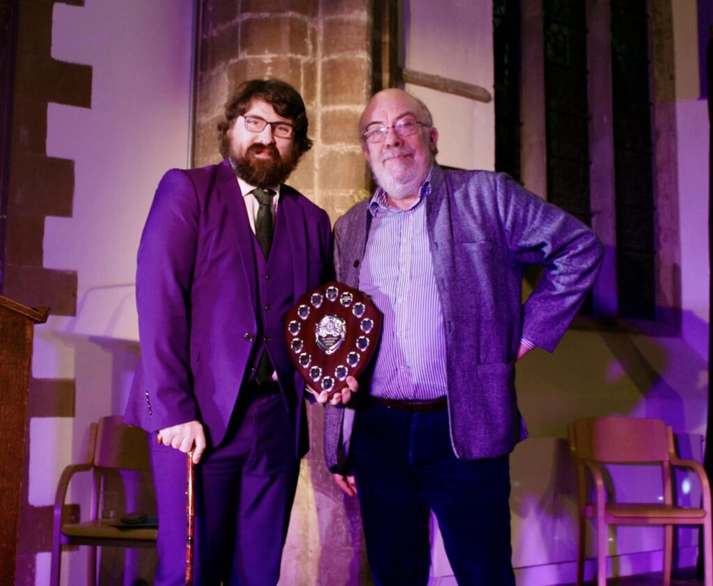 Oliver Squires with Judge Gareth Hawkesworth - The Townsend Award for Best Ensemble Performance